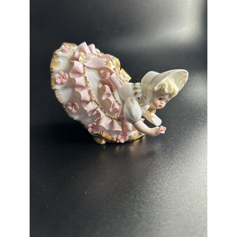 Vintage Geo. Z. Lefton Figurine KW1412 Bloomer Girl - Picture 3 of 15